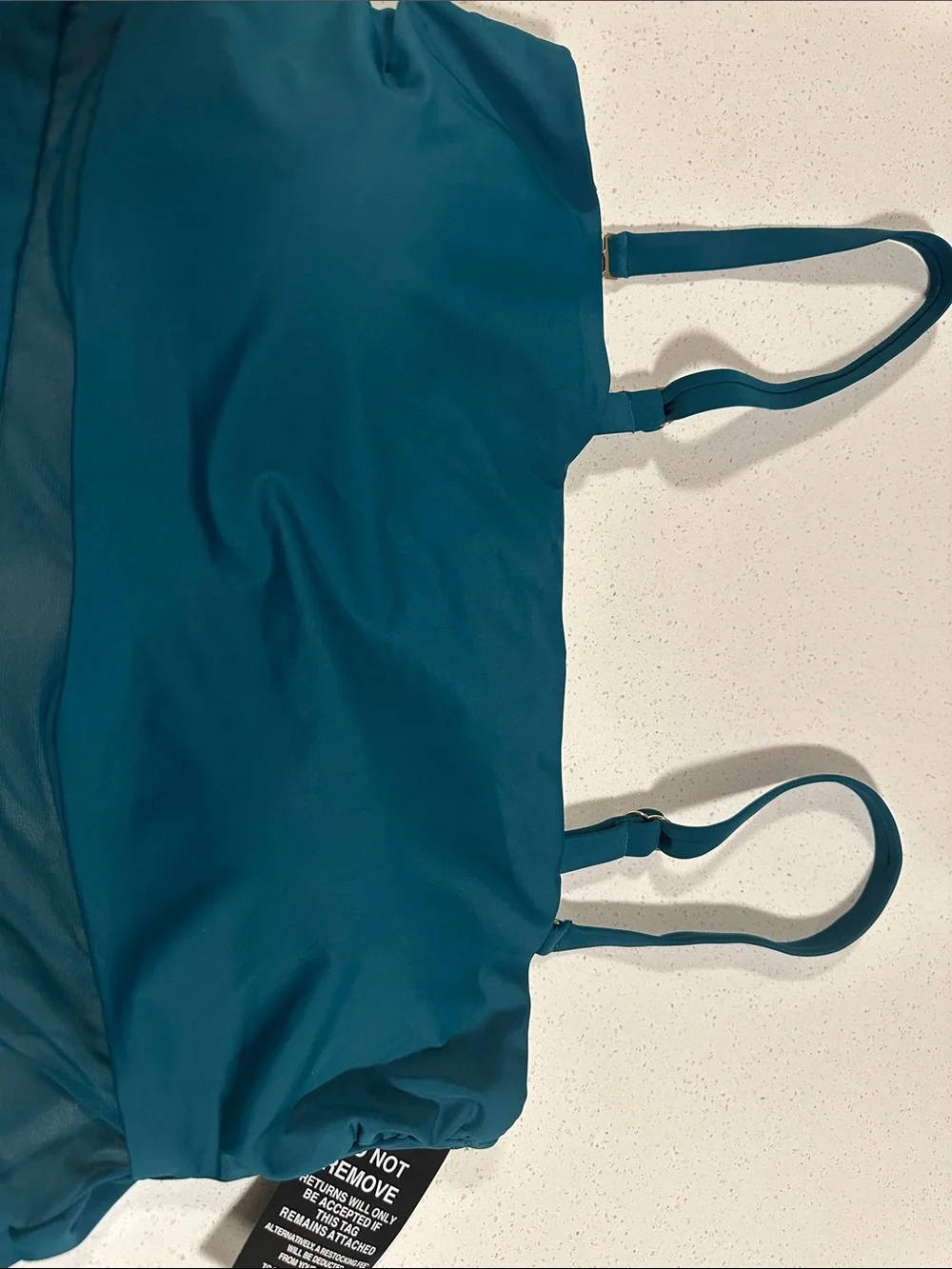 Swimsuits For All Teal Tankini Top